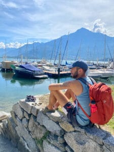 backpacking in Lake Como