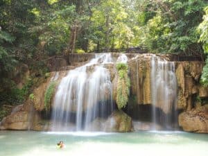 Erawan waterfall in thailand
