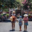 Walking the old town Hoi An with kids