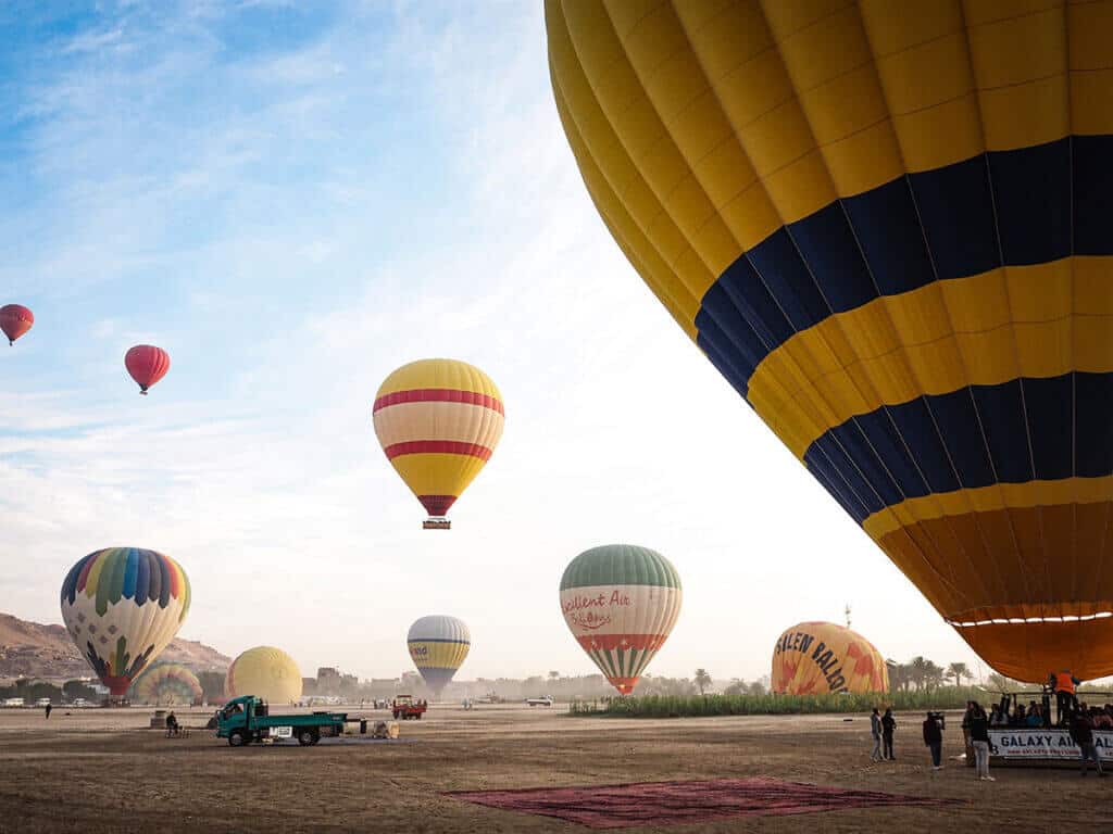 Luxor hot air balloon with kids