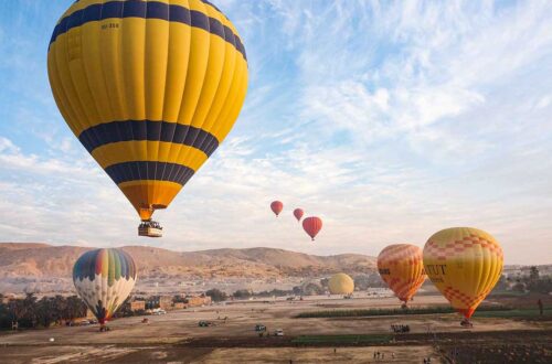 hot air balloon Luxor with kids