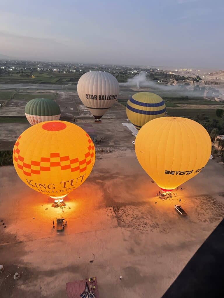 Hot air balloon ride in Luxor with Kids