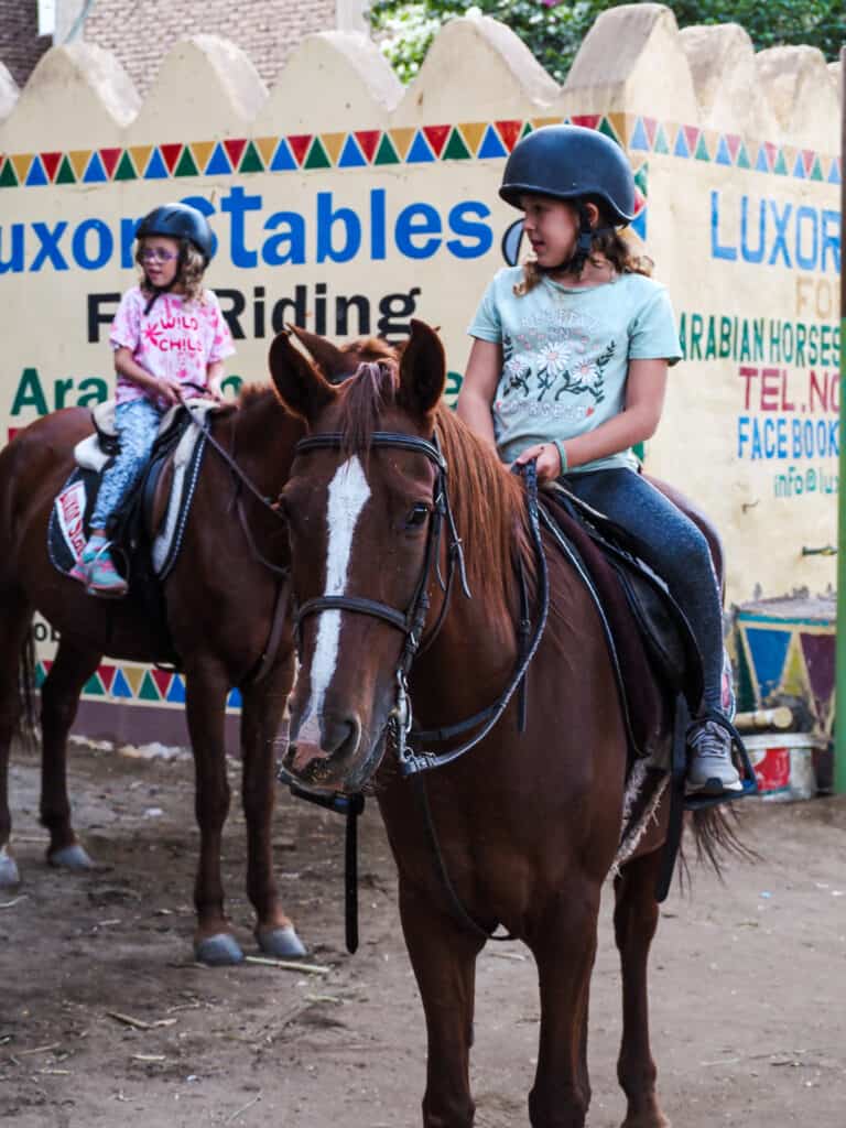 Horse riding in Luxor with Kids