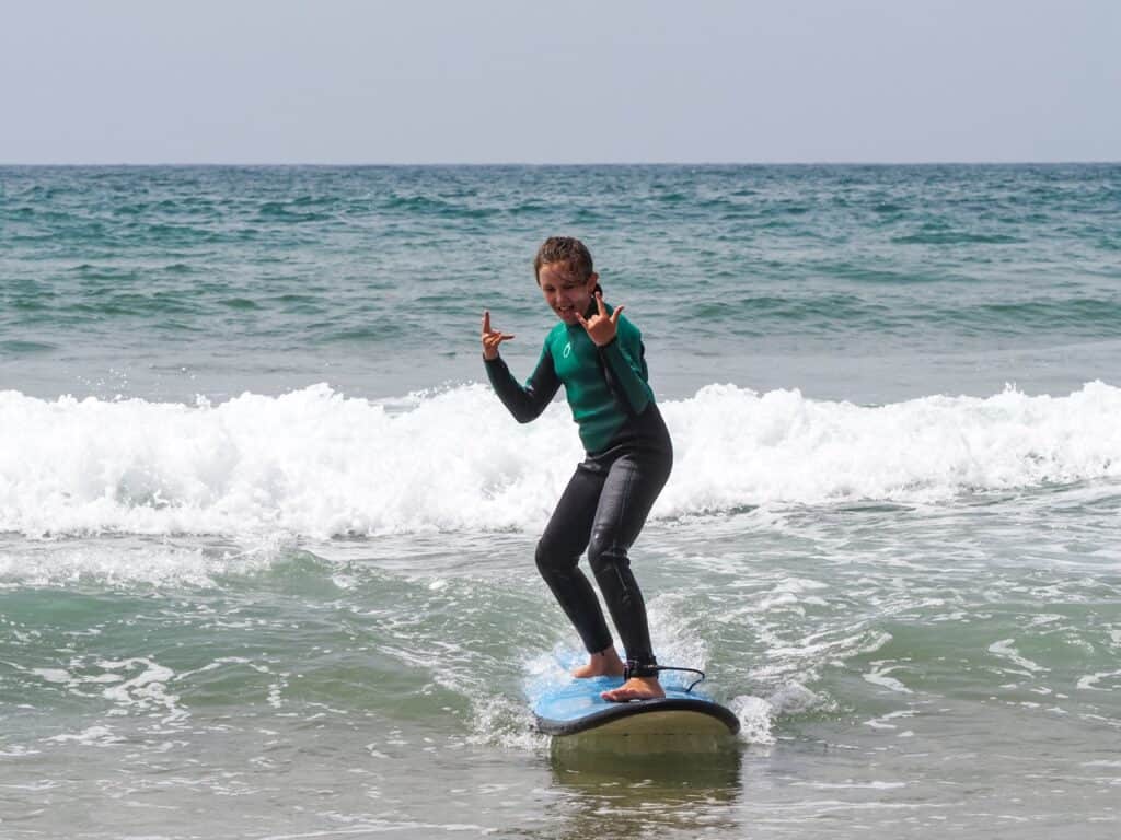 surfing in Morocco with kids
